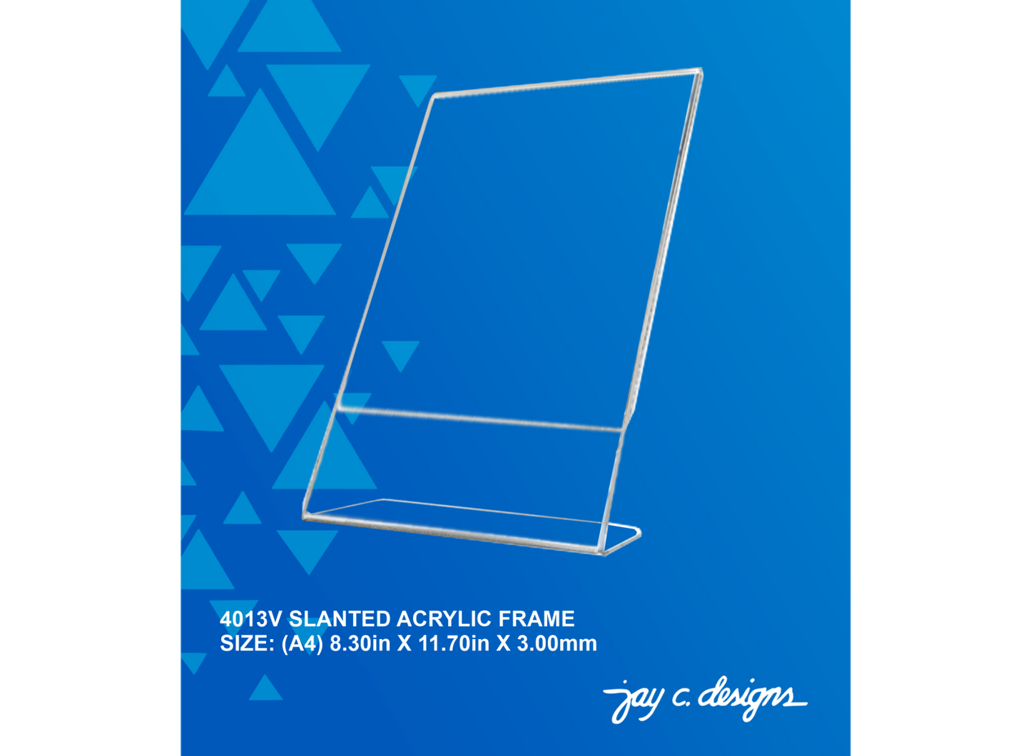 4013V Acrylic Slanted Frame (8.3in x 11.7in x 3.0mm)