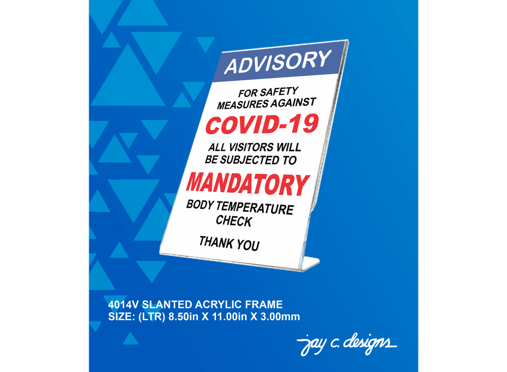 Acrylic Frame Philippines - Slanted Frame — Jay C. Designs
