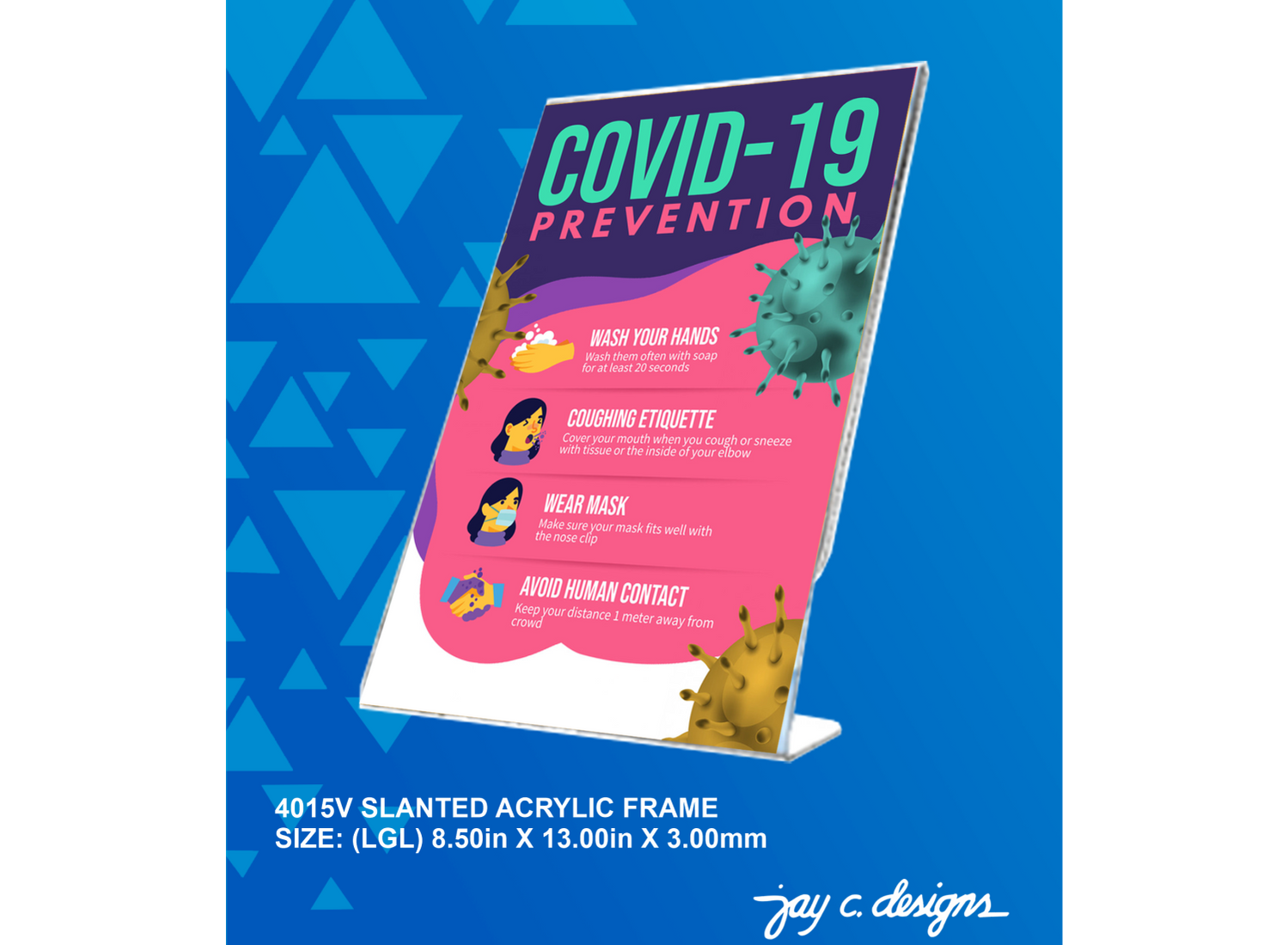 Acrylic Frame Philippines - Slanted Frame 4015V — Jay C. Designs