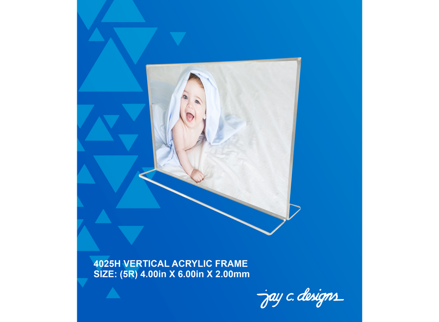 4025H Acrylic Vertical Frame (5.0in x 7.0in x 2.0mm)