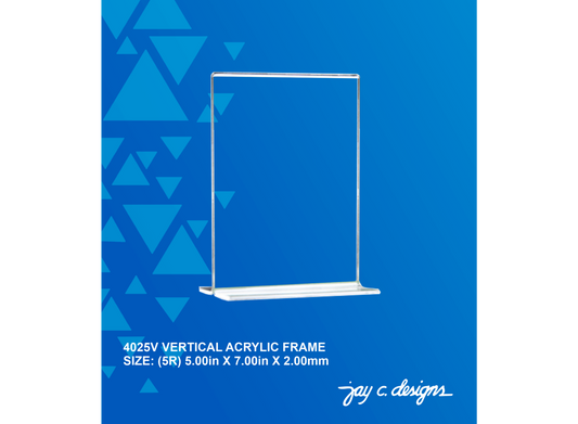 4025V Acrylic Vertical Frame (5.0in x 7.0in x 2.0mm)
