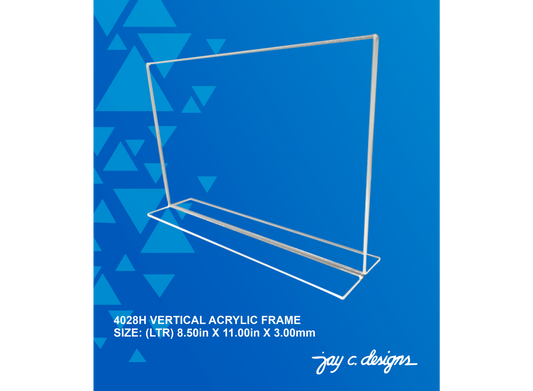 4028H Acrylic Vertical Frame (8.5in x 11.0in x 3.0mm)