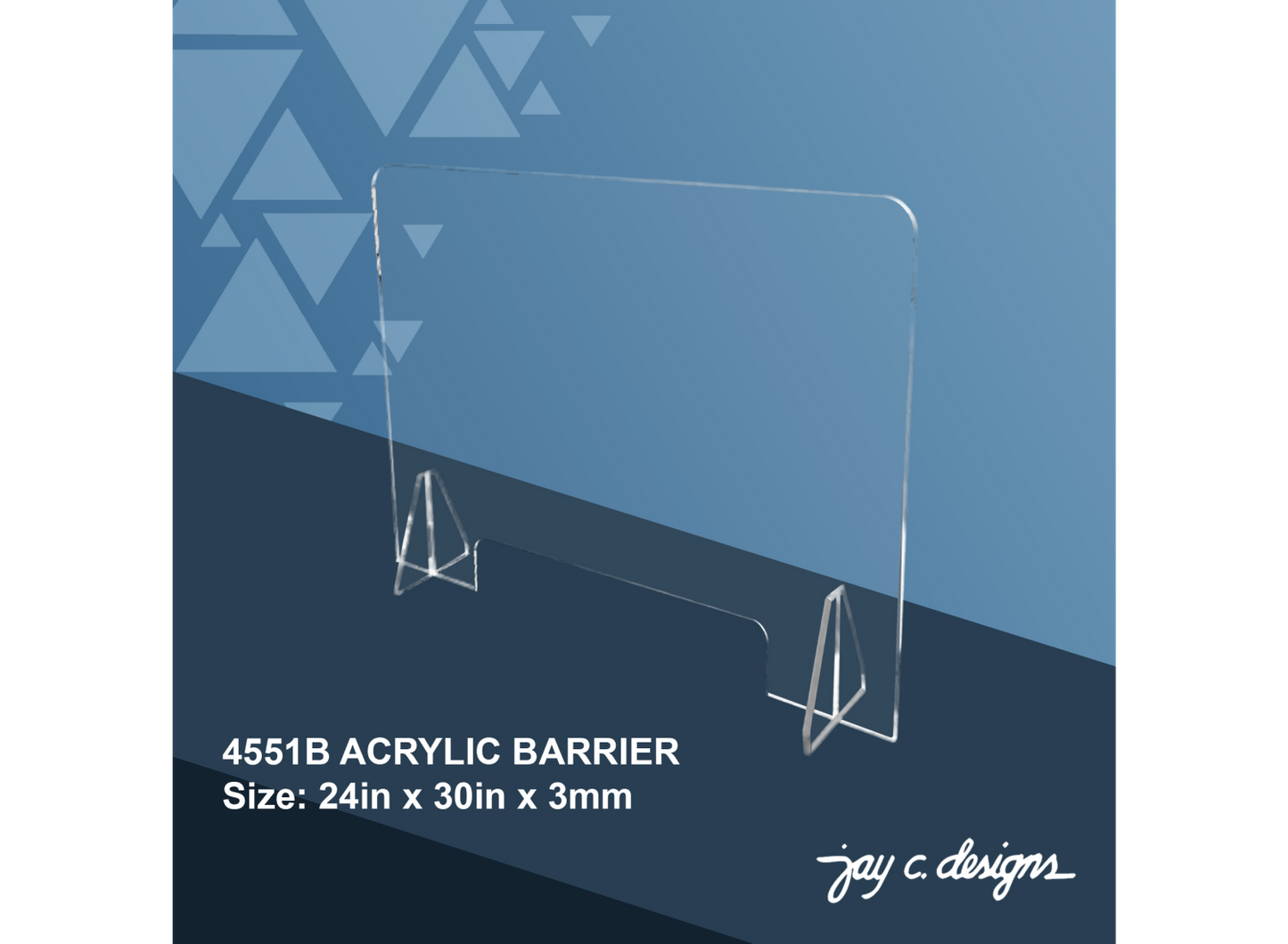 4551B Acrylic Barrier (24.0in x 30.0in x 3.0mm)
