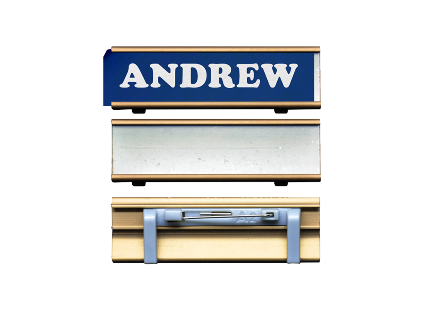 Code No.: 5007                        _                  Size: 1.0" x 3.0"                Insertable Nameplate Aluminum Gold