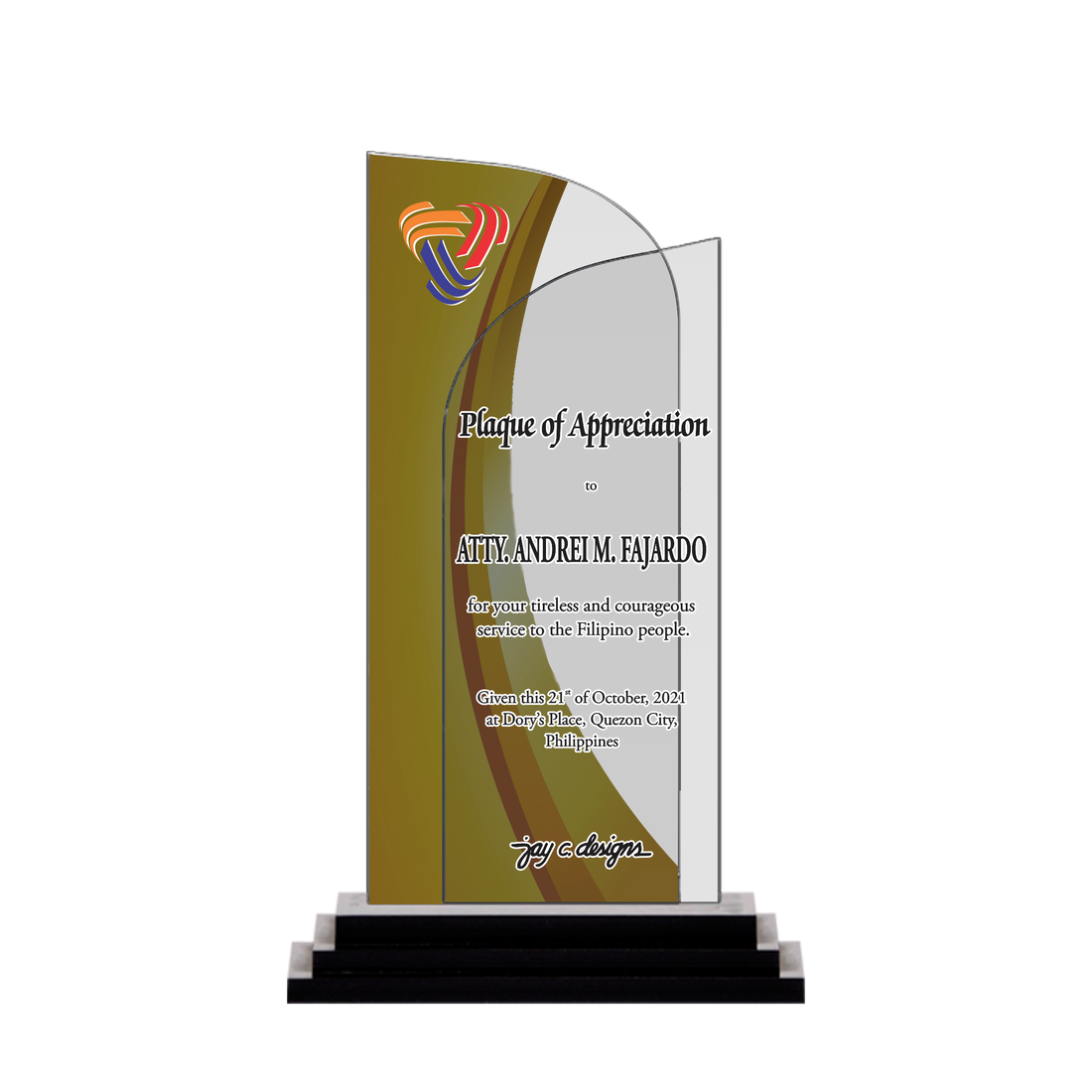 Acrylic Trophies & Plaques Philippines 8036 Jay C. Designs