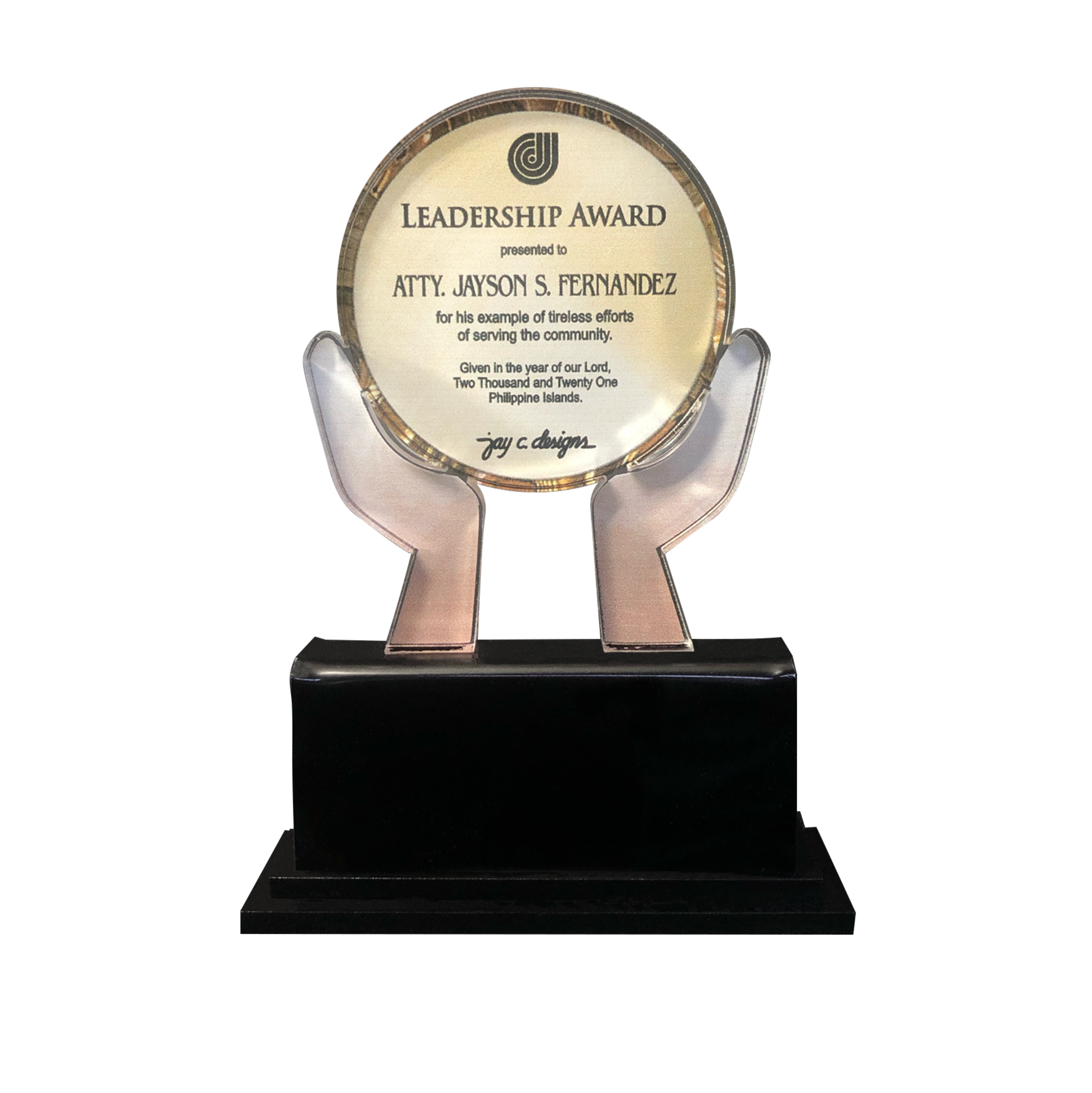 Acrylic Trophies & Plaques Philippines 8042 Jay C. Designs