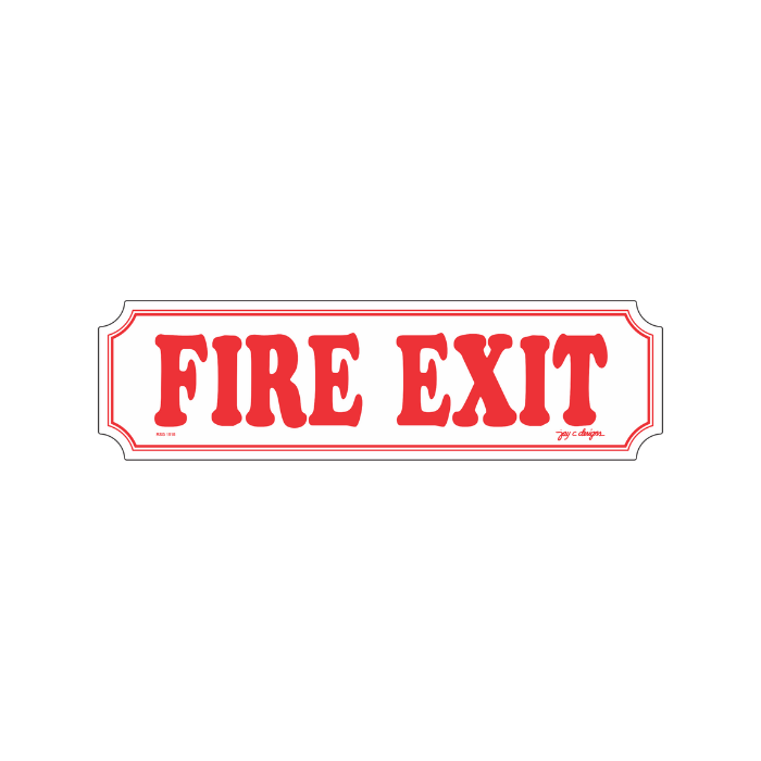 Acrylic Signage 1515 Fire Exit - 29.2cm x 8.2cm x 1.5mm