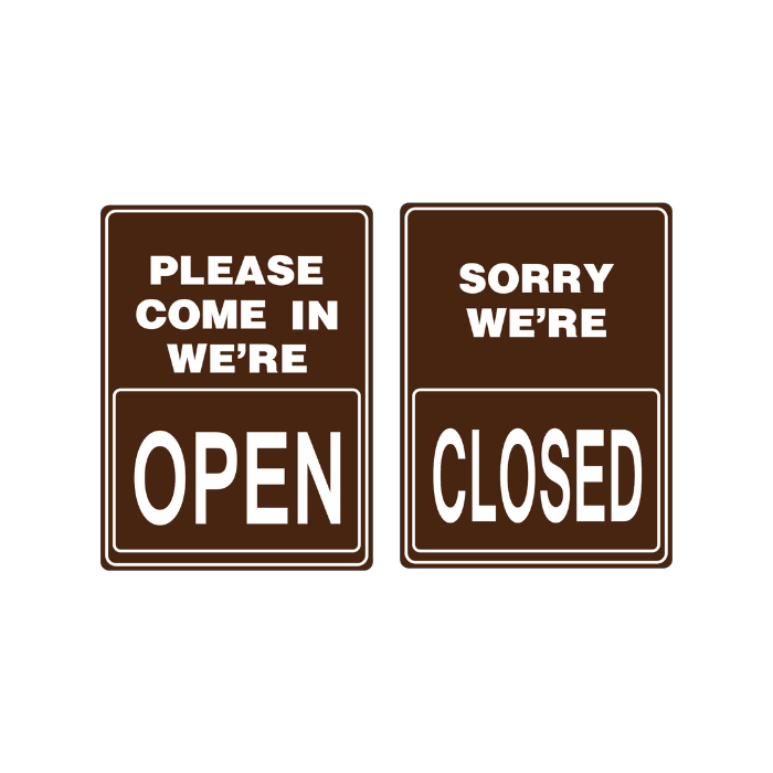 Open/Closed Acrylic Signage