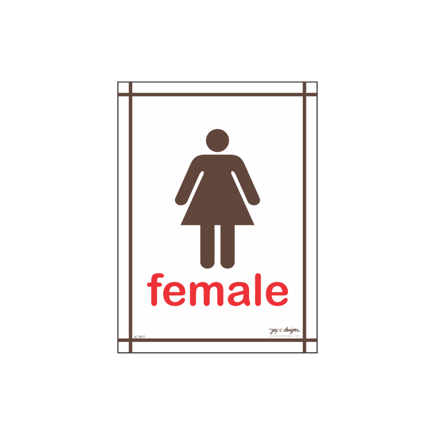 Female Restroom Acrylic Signage