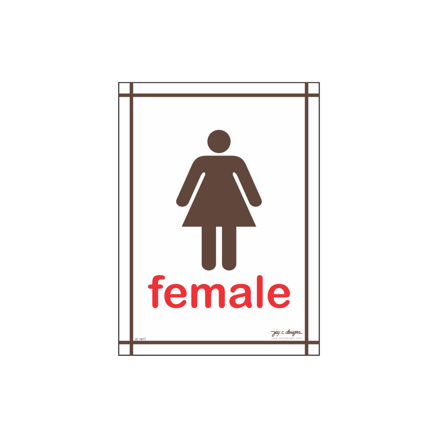 Female Restroom Acrylic Signage