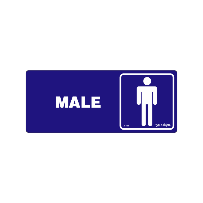Male Restroom Acrylic Sign