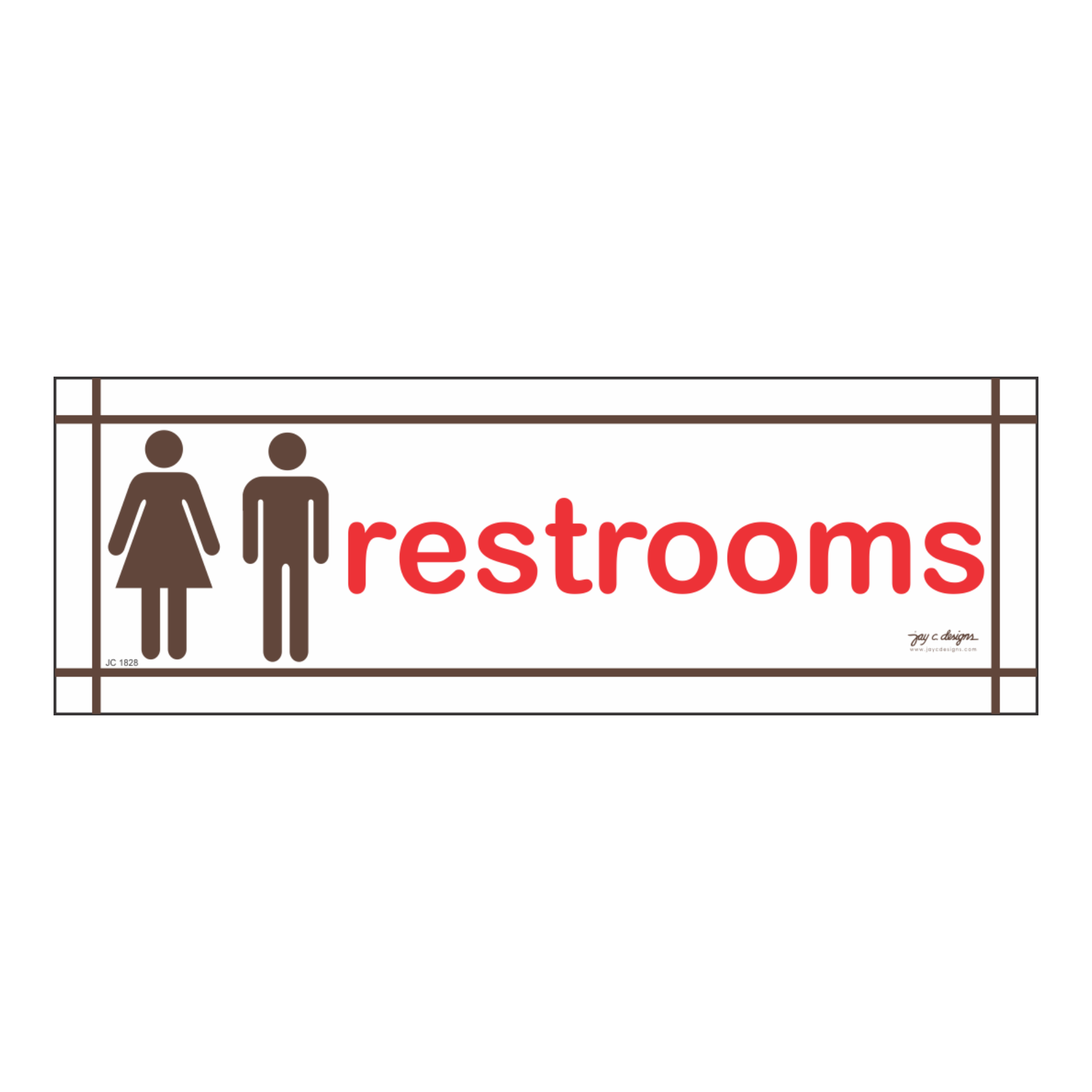 Restroom signage – Jay C. Designs
