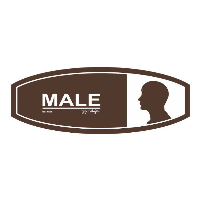 Male Restroom Acrylic Signage