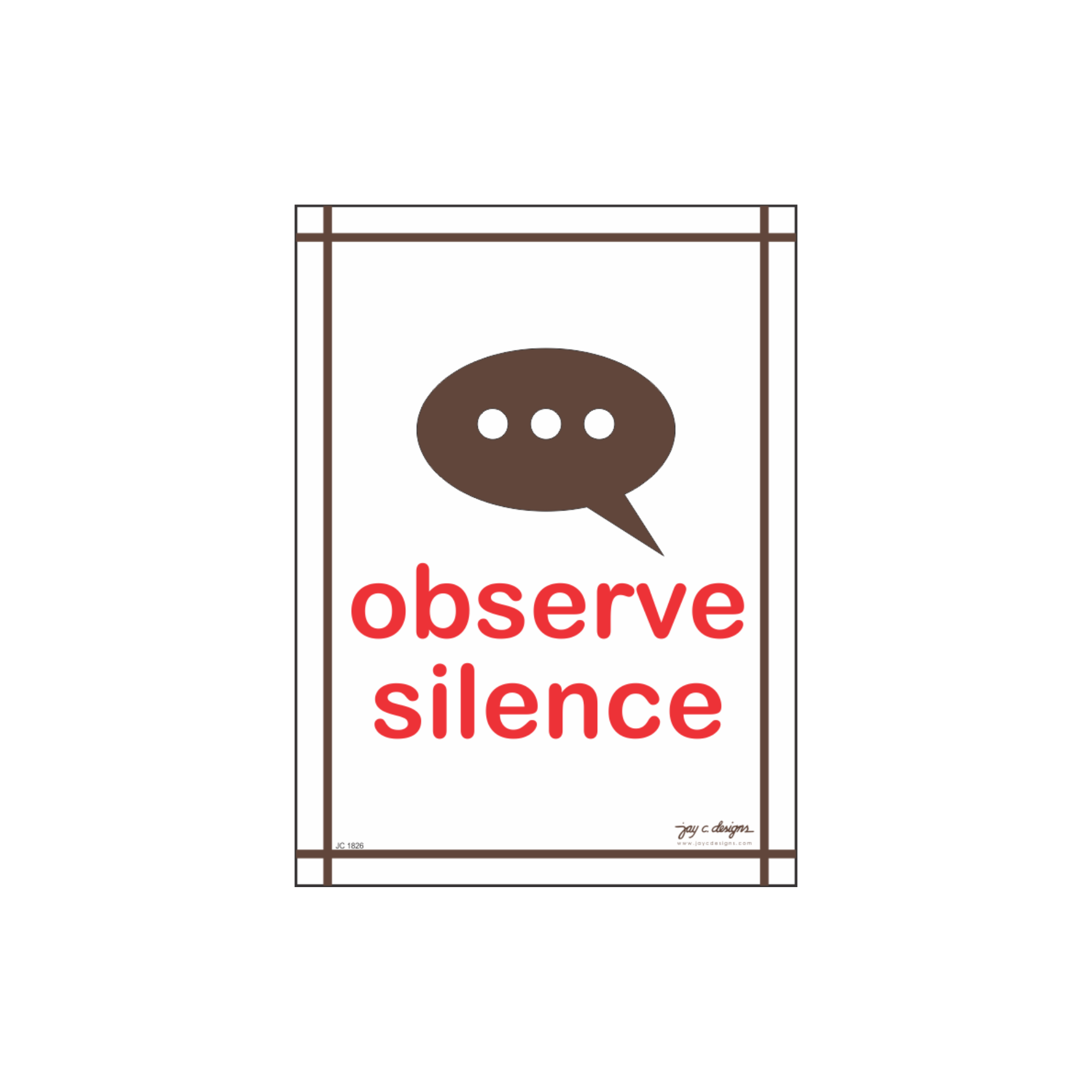 Vinyl Signage Maker Philippines - Observe Silence Sign – Jay C. Designs