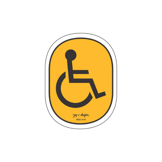 Disable Symbol Acrylic Signage
