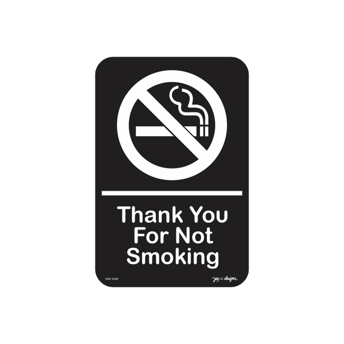 Thank you for not smoking _ Acrylic Signage